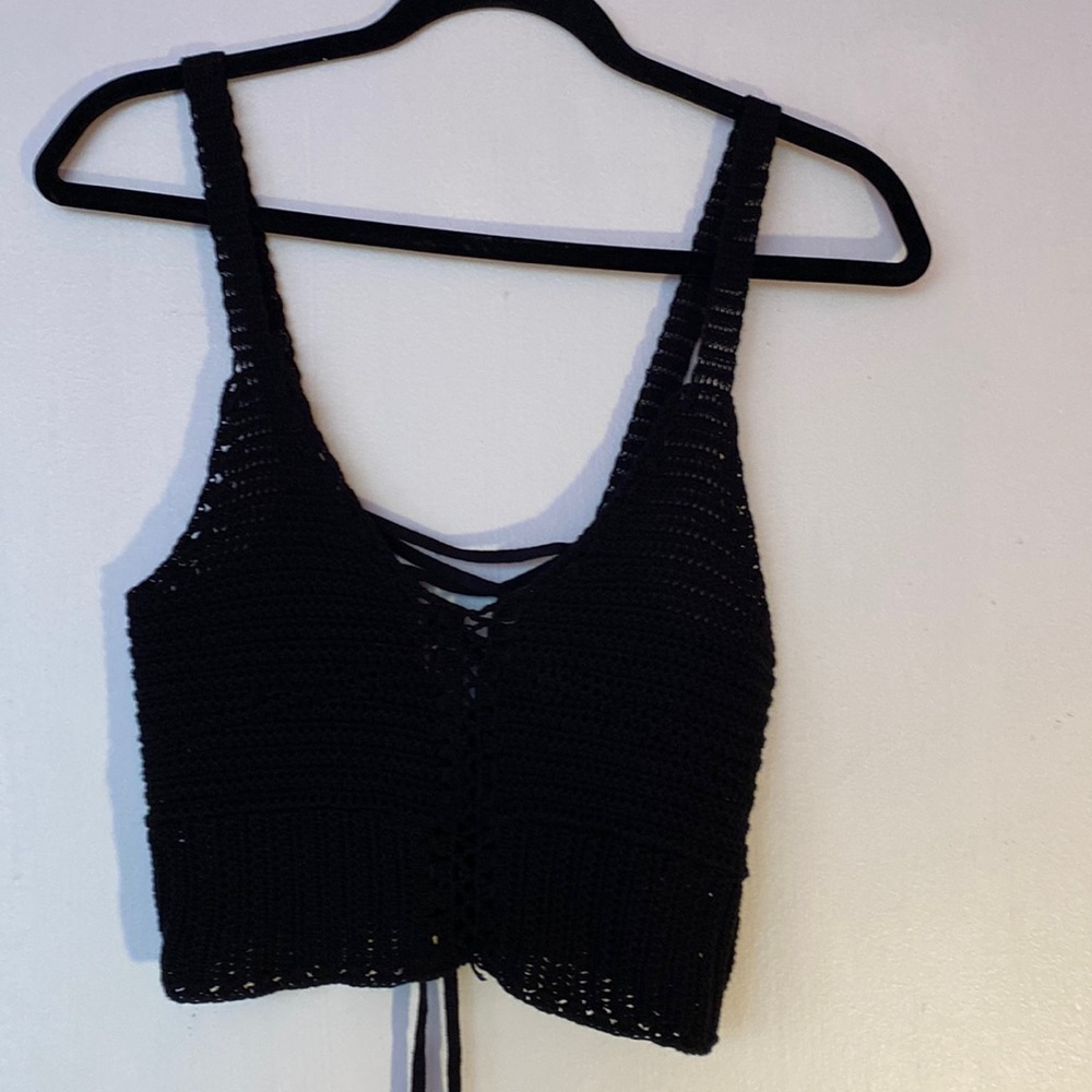 Forever 21 Black Sew Tank Top
